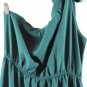 Pretty Garden Green Women's Maxi Ruffled Hem One Shoulder Sleeveness Large 053