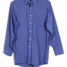 Van Heusen Blue Men's Dress Shirt Long Sleeve Button Down Medium 004 Van Heusen Blue Men's Dress Shirt Long Sleeve Button Down Medium 004