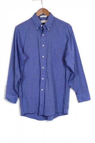 Van Heusen Blue Men's Dress Shirt Long Sleeve Button Down Medium 004