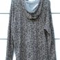 Fab'rik Brown Tan Women's Long Sleeve Shirt Hoodie Animal Print Size Medium  016