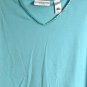 Liz Claiborne First Issue Blue Women's Sleeveless Blouse V Neck Sequins 2X 017