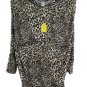 aDRESSing Women’s Animal Print Tunic Top Waterfall Neckline Long Sleeves Plus 2X