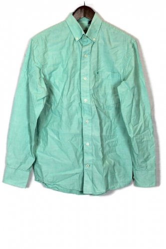 IZOD Green Men's Long Sleeve Dress Shirt Button Down Size Small 015