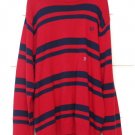 Chaps Striped Red Blue Waffle Knit Classic Crewneck Long Sleeve Shirt XXL 013 Chaps Striped Red Blue Waffle Knit Classic Crewneck Long Sleeve Shirt XXL 013