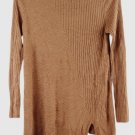 Apt 9 Brown Women's Long Sleeve Stretch Top Blouse Slit Side Bottom M 049 Apt 9 Brown Women's Long Sleeve Stretch Top Blouse Slit Side Bottom M 049
