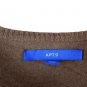 Apt 9 Brown Women's Long Sleeve Stretch Top Blouse Slit Side Bottom M 049