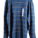 Arizona Jean Co Blue Stripe Men's Long Sleeve Shirt Pullover Crewneck XXL 007