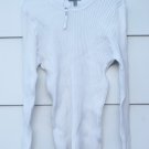 ASOS Maternity White Women's Long Sleeve Knit Shirt Ribbed Pattern 16  020