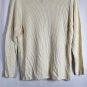 Designs by Lane Bryant Ivory Women's Ribbed Long Sleeve Sweater 18/20 002