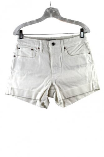 Free Assembly White Women's Rolled Cuff Jean Short Size 8 029