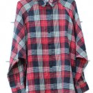 ASOS Red Plaid Women's Casual Tunic Shirt Long Sleeve Front Button Size 14 015 ASOS Red Plaid Women's Casual Tunic Shirt Long Sleeve Front Button Size 14 015