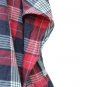 ASOS Red Plaid Women's Casual Tunic Shirt Long Sleeve Front Button Size 14  015