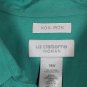 Liz Claiborne Green Women's Career Top Blouse Short Sleeve Button Up 18W 043