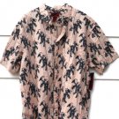Foundry Young Men's Pink Hawaiian Short Sleeve Shirt Tropical Pattern Sz 2XL 012