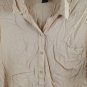Wet Seal Pink Women's Button Up High Low Shirt Roll Tab XL 044