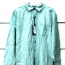 Caribbean Joe Men's Dress Long Sleeve Shirt Green Size Large  001