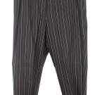Lane Bryant Black Striped Women's Front Zip Ankle Pants Size 20 026 Lane Bryant Black Striped Women's Front Zip Ankle Pants Size 20 026