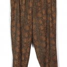 Briggs Brown Animal Pattern Women's Pants Pull On Elastic Waist Size 18W 025 Briggs Brown Animal Pattern Women's Pants Pull On Elastic Waist Size 18W 025