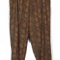 Briggs Brown Animal Pattern Women's Pants Pull On Elastic Waist Size 18W 025