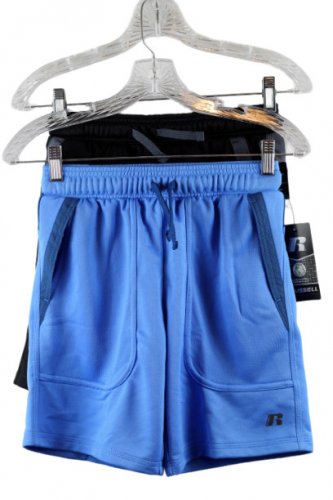 Russell Black & Blue Set of 2 Boys Terry Shorts Dri Power Large 10-12 008