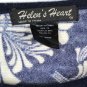 Helen's Heart Blue White Women's Top Blouse Long Sleeve 1X 034