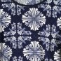 Helen's Heart Blue White Women's Top Blouse Long Sleeve 1X 034