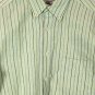 St John's Bay Striped Green Men's Short Sleeve Dress Shirt Button Down M 008