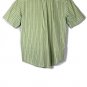St John's Bay Striped Green Men's Short Sleeve Dress Shirt Button Down M 008