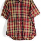 Ralph Lauren Plaid Men's Short Sleeve Men's Dress Shirt Button Down Large 012