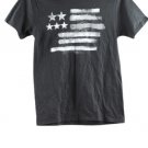Hanes Black & White Men's T Shirt American Flag Short Sleeve Small 003
