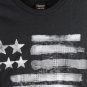 Hanes Black & White Men's T Shirt American Flag Short Sleeve Small 003