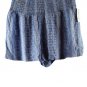 Pink Rose Blue Floral Denim Vertical Girl 2 Piece Top & Short Large 053