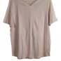 White Stag Pink Women's Casual Top Blouse Short Sleeve Pullover 2X 039