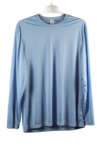 Hanes Blue Men's Cool Dri Casual Shirt Long Sleeve Pullover XL 012