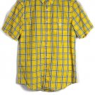 Chaps Yellow Plaid Men's Short Sleeve Dress Shirt Button Down Small 014 Chaps Yellow Plaid Men's Short Sleeve Dress Shirt Button Down Small 014