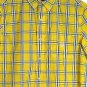 Chaps Yellow Plaid Men's Short Sleeve Dress Shirt Button Down Small 014