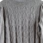 Peyton Parker Gray Women's Cable Knit Sweater Dress Pullover XS 028
