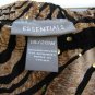 Essentials Women's 2 Pc Blouse Skirt Stretched Glitters Animal Print 1X   001