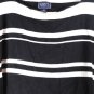 Chaps Black White Striped Women's Top Blouse Long Sleeve Pullover 2X 024