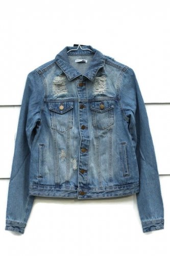 Fashion Nova  Blue Women's Iconic Denim Jeans Jacket Medium Blue Wash XS     009