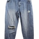 Arizona Jean Women's Blue High-Rise Mom Jeans  Semi-Relaxed Fit Size 13 050