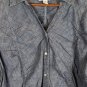 Style & Co Blue Blue Women's Long Sleeve Top Blouse Roll Tab  20W 026