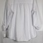 Zavate Apparel White Women's Long Sleeve Top Blouse Roll Tab Sleeves Large 035W