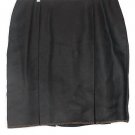 Emma James Black Women's Short Skirt Pleated Slits Beads Zip Closure 20W 034