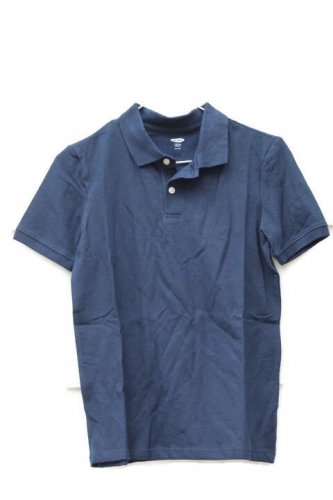 Old Navy Navy Blue Boys Collard Shirt Short Sleeve Size Large(10-12)  004