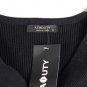 Lea Duty Black Women's Top Blouse Twist Knot Front Long Sleeve Stretch XL 042
