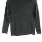 Lea Duty Black Women's Top Blouse Twist Knot Front Long Sleeve Stretch XL 042