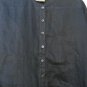 Como Women's Black Tunic Blouse Top Long Sleeve 100% Linen Size Medium  006