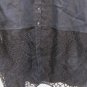 Como Women's Black Tunic Blouse Top Long Sleeve 100% Linen Size Medium  006