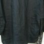 Como Women's Black Tunic Blouse Top Long Sleeve 100% Linen Size Medium  006